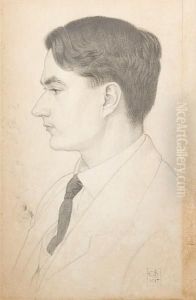 Portrait Of John Drinkwater by Joseph Edward Southall