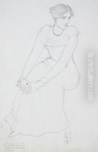 Sketch Of A Seated Lady