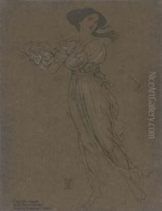 Study For A Nymph In 'bacchus And Ariadne' by Joseph Edward Southall