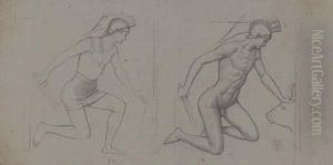 Study For 'theseus And The Minotaur' by Joseph Edward Southall