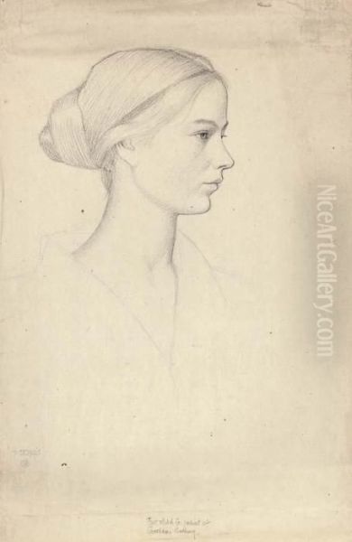 First Sketch For The Portrait Of Geraldine Cadbury - view 1