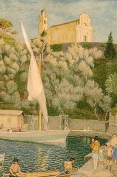 Vessels In An Italian Port - view 1