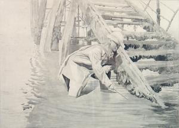 Crabbing, Pier Steps, Hunstanton - view 1