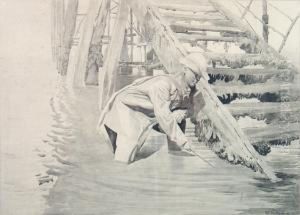 Crabbing, Pier Steps, Hunstanton
