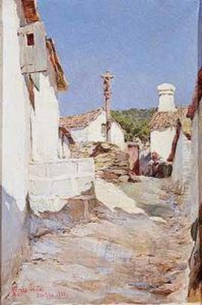 Vista De Una Calle Del Pueblo De Estribala - view 1