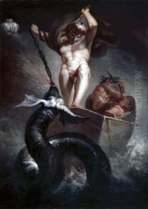 Thor battering the Midgard Serpent