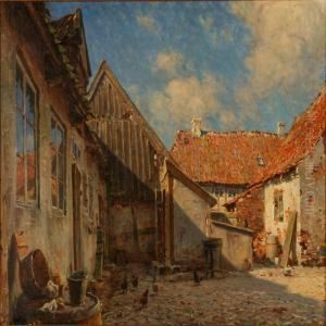 Farm Exterior With Chickens