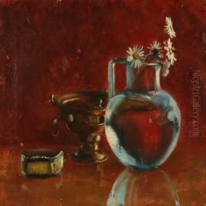 Still Life With Avase On A Table by Carl Martin Soya-Jensen