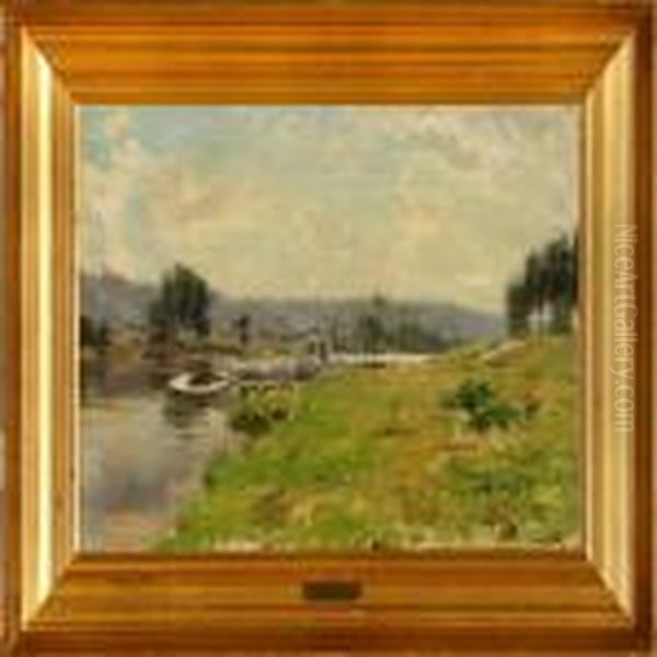 Summer Landscape With A Stream - view 1