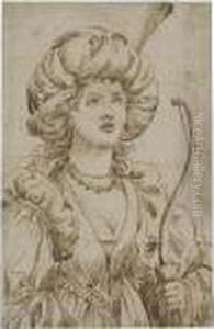 A Personification Of America by Lionello Spada