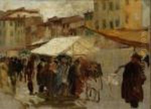 Piazza Di Mercato by Armando Spadini