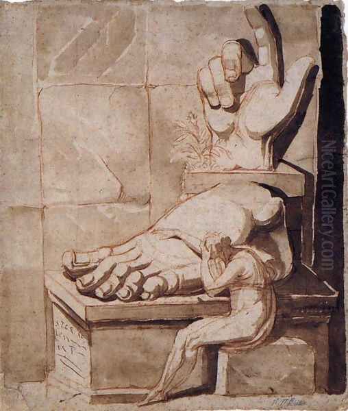 The Artist Moved by the Grandeur of Antique Fragments - view 1