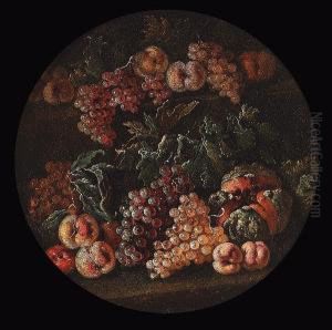 One With Initial ``a`` And The Date ``1677`` (lower Left) Oil On Copper, Tondi by Bartolomeo Castelli Spadino