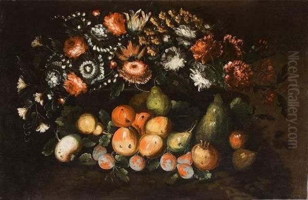 Nature Morte De Fleurs Et De Fruits - view 1
