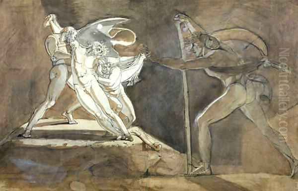 Edgar Feigning Madness Approaches King Lear - view 1