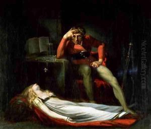 The Italian Court or Ezzelier Count of Ravenna musing over the body of Meduna slain by him for infidelity during his absence in the Holy Land