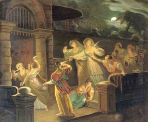 The parabel of the Six Wise and the Six Foolish Virgins