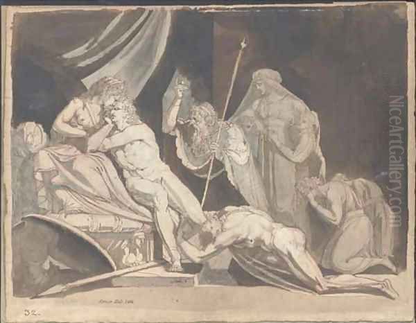 Meleager implored by the Aetolians to defend the City of Calydon (Iliad IX, 574-586) - view 1