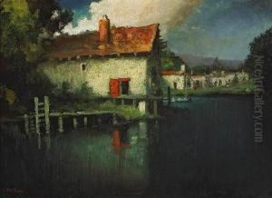 Adobe Homes Near A Lake
