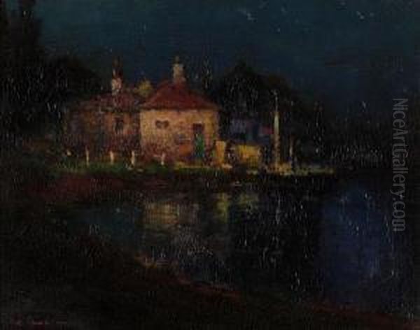 A Lake House On Moonlight - view 1