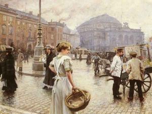 A View of Kongens Nytorv, Copenhagen by Paul-Gustave Fischer