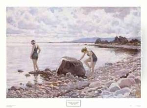 Bathers on the Shore by Paul-Gustave Fischer