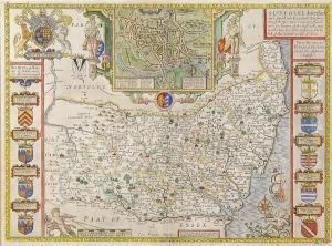Suffolk, 1676 Edition For Thomas Bassett And Richard Chiswell by John Speede