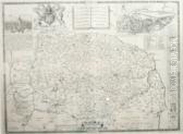 Map Of Norfolk 1672 - view 1