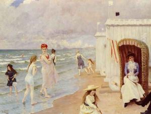 The Day at the Beach by Paul-Gustave Fischer