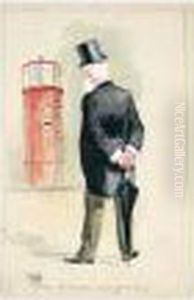 Various Caricatures Of Edwardian Figures by Percy Fred. Seaton Spence