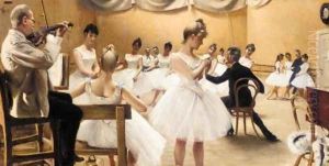 Time at Kgl. Teaters ballet school by Paul-Gustave Fischer