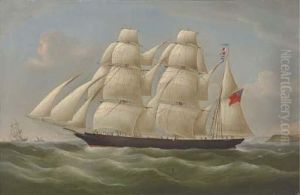 A British Clipper Ship Outward Bound by Richard Barnett Spencer