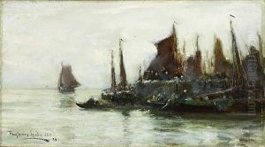 In Harbour by Frank Spenlove Spenlove