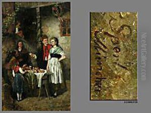 Das Fest Vor Dem Haus by Johann Sperl