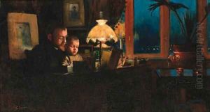 The bedtime story by Paul-Gustave Fischer