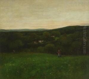 Bauerin Auf Einer Wiese In
Oberbayern. by Johann Sperl
