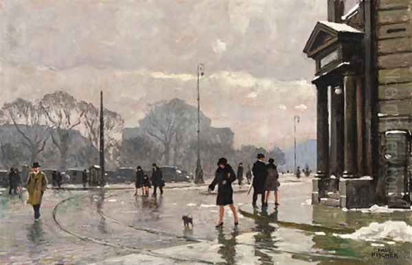 Winter street scene, Copenhagen - view 1