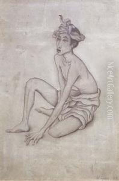 Sitting Balinese Man - view 1