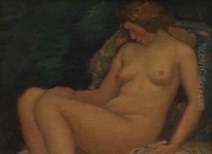 Seated Female Nude by Karel Spillar