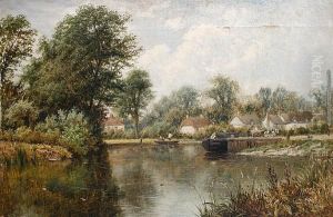 Punting Outside The Cottage Door; A Lake View