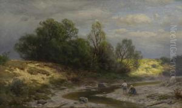 Bachlandschaft Mit Figurenstaffage - view 1