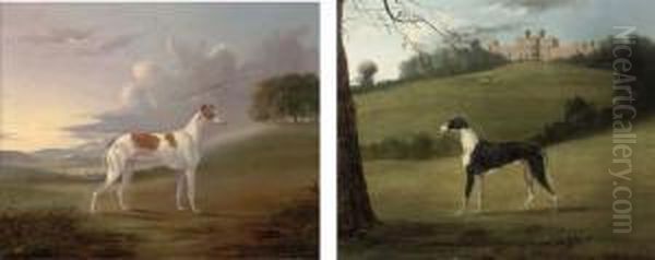 A Prize Greyhound In An
Extensive Landscape, A Country Housebeyond; And A Prize Greyhound In An
Extensive Landscape - view 1