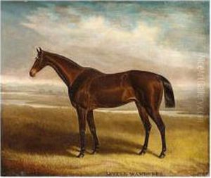 'little Wanderer', A Bay Racehorse In A Landscape