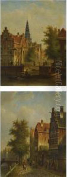 Bridge Over A Canal; Beside The Canal: A Pair - view 1