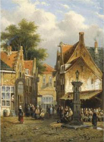 Market In A Town Square - view 1