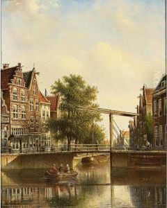 A Drawbridge In A Sunny Dutch Town