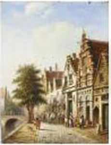 A View Of Amsterdam by Johannes Franciscus Spohler