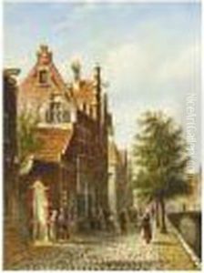 Figures In The Streets Of A Dutch Town Figures In The Streets Of A Dutch Town