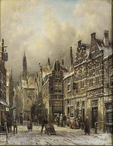 A Continental Town In Winter - view 1