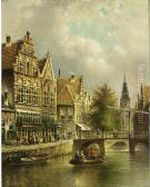 A View Of The Groenburgwal With The Zuiderkerk In The Distance, Amsterdam - view 1